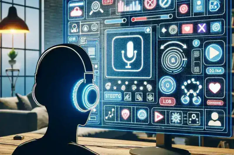 "Imagen ilustrativa de la función Modo anfitrión en Twitch, mostrando la interfaz de usuario, con un streamer interactuando con su audiencia mientras transmite contenido de otro canal, destacando las opciones de configuración y la experiencia del espectador."