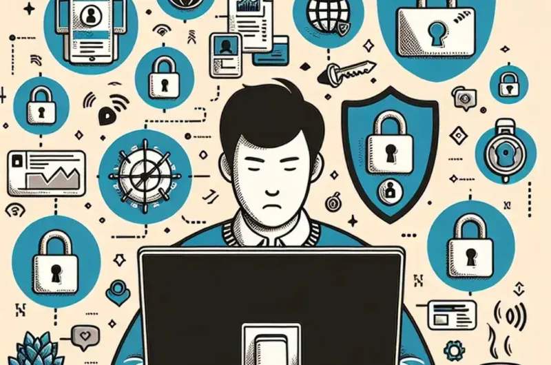 "Ilustración que muestra consejos sobre cómo proteger la privacidad en redes sociales, incluyendo ajustes de configuración y prácticas recomendadas para mantener segura la información personal."